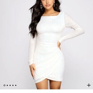 Windsor White Sequin Mini Dress - Worn Once